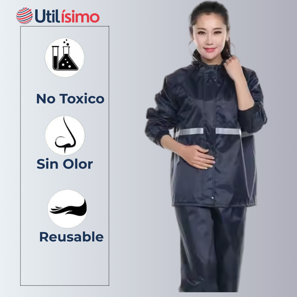 Poncho Impermeable Adulto Unisex Negro