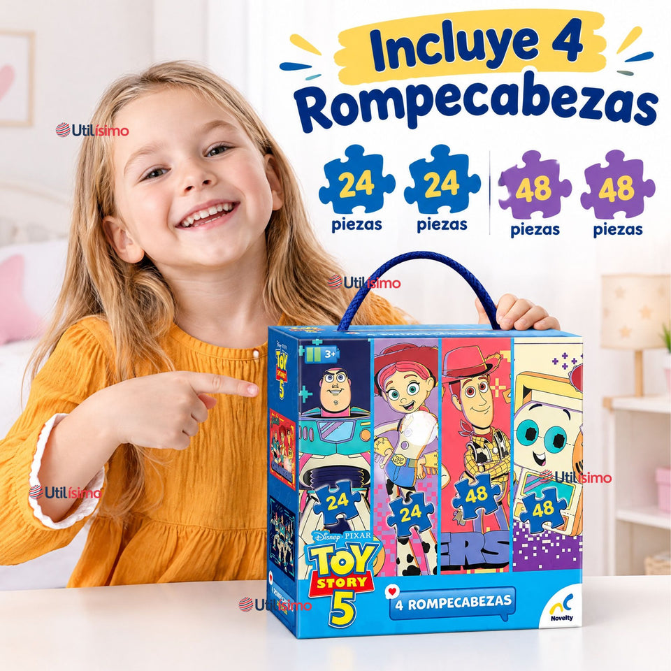 Rompecabezas Puzzle 4 en 1  Toy Story 5 Juguetes Niños