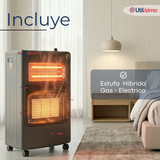 Estufa Hibrida Gas Eléctrica Plegable 5kg A 15kg  GLP - Eficiencia Energética Clase A
