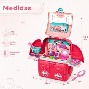 Mochila 2 En 1 Set De Belleza Juguete Infantil Niña