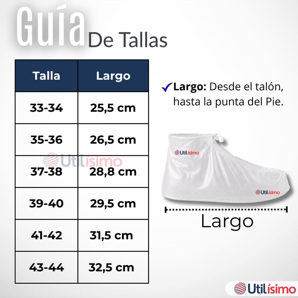 Fundas Cubre Calzado Impermeables Aislante Lluvia Blanco Mujer 1 Par