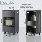 Calefactor A Gas Licuado 5kg A 15kg  Plegable Interior Exterior