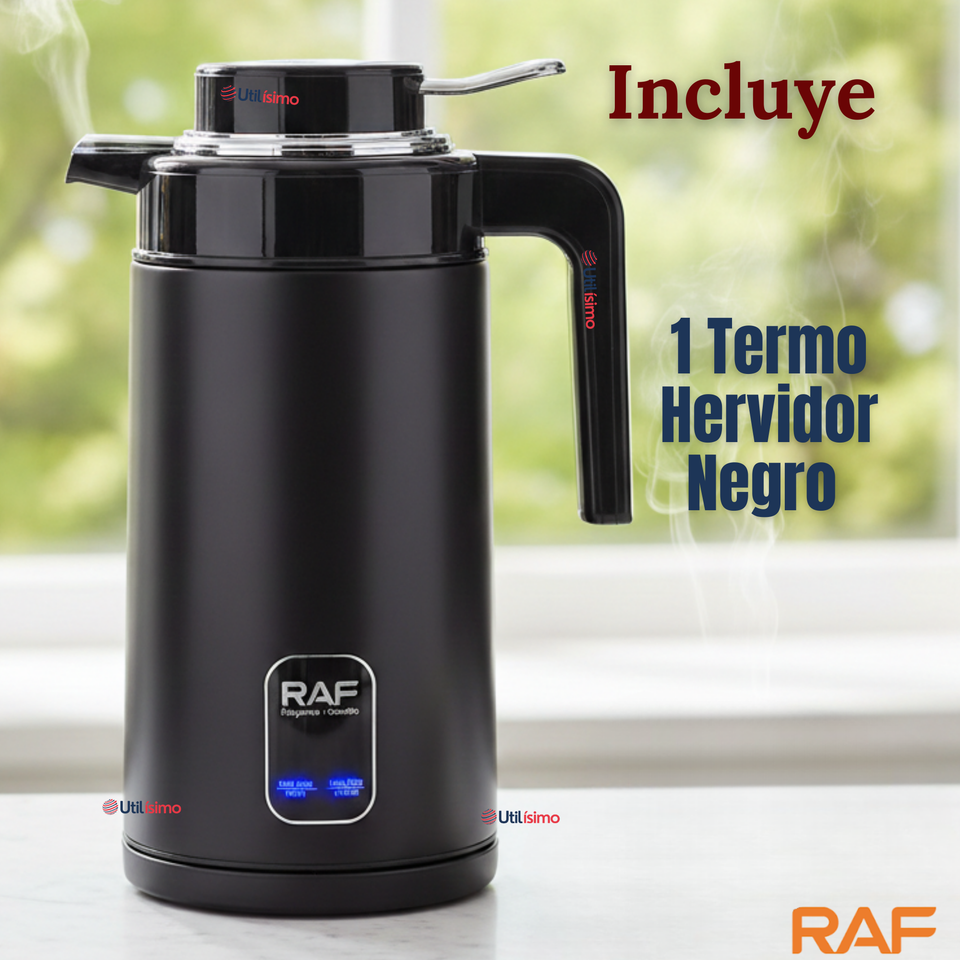 Termo Hervidor Eléctrico RAF 1360W 2 Litros Negro