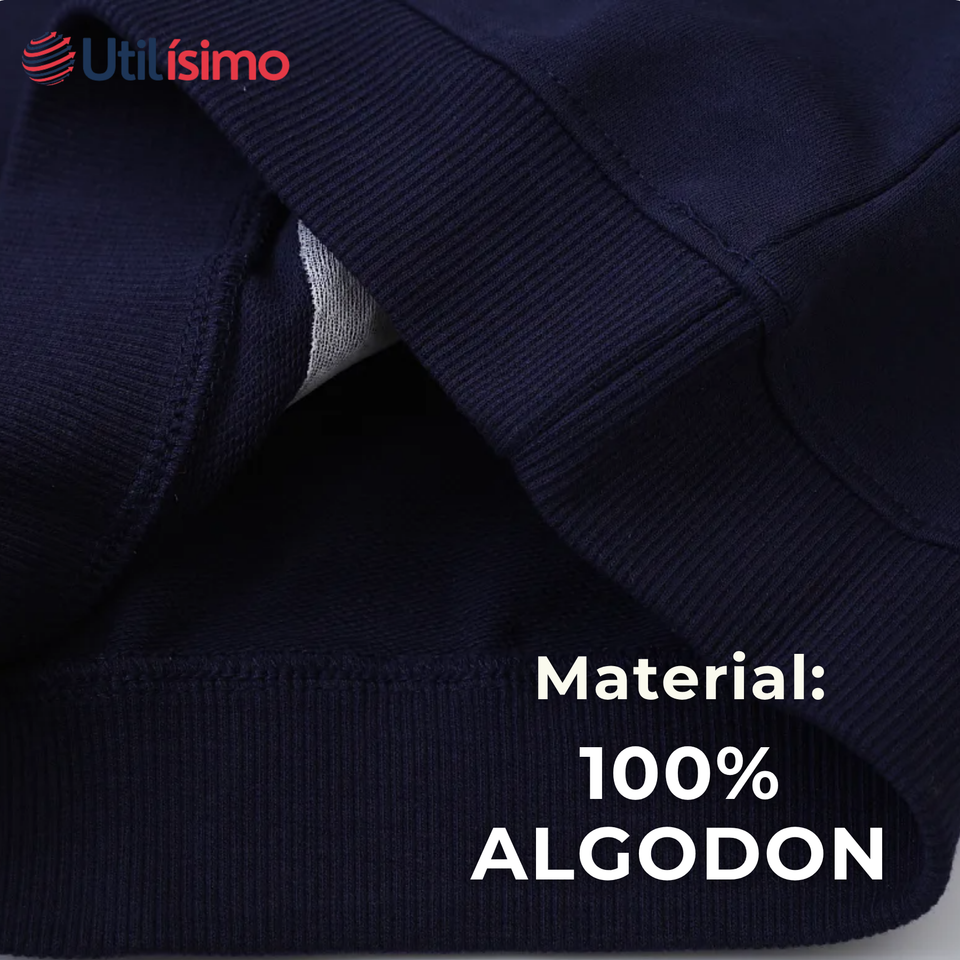 Polerón Algodón Cuello Redondo Niño Azul Grúa