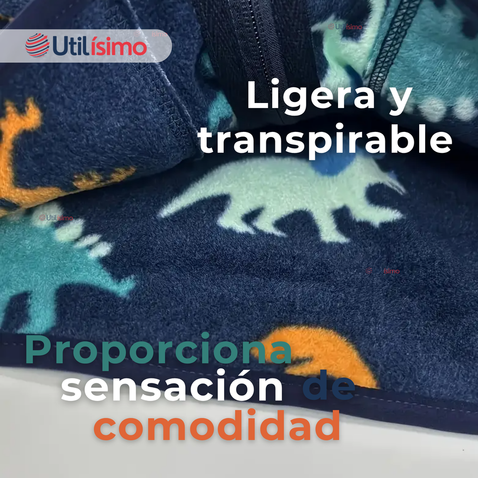 Chaqueta 100% Polar Niño Manga Larga Azul