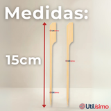 Pack 100 Piezas Brochetas De Bambú Bandera Cóctel 15cm