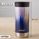 Vaso Mug Huron Couture Merlot Airbrush Térmico 473 Ml Contigo