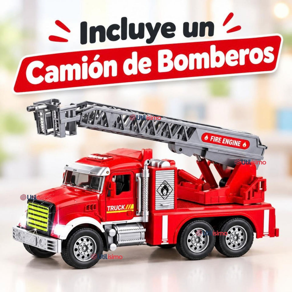 Camión Bomberos Juguete Infantil Camión De Luces y Sonidos Interactivo Niño