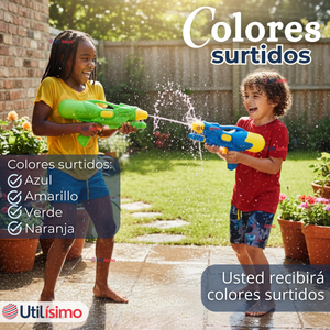 Pistola De Agua 300ml 32cm Colores Surtidos Juguete Lanza Agua Niño Niña