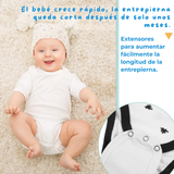 Pack 5 Unidades Extensor Body Bebé +Pack 5 Bodys Manga Corta Algodón Niño Oso amistoso