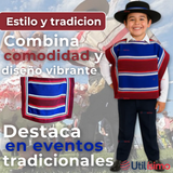 Poncho Manta Huaso Cueca Fiestas Patrias Para Niños
