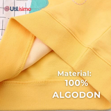 Polerón Algodón Cuello Redondo Niña Amarillo Unicornio