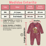 Enterito Tela Plush Rosado Bebé Niña