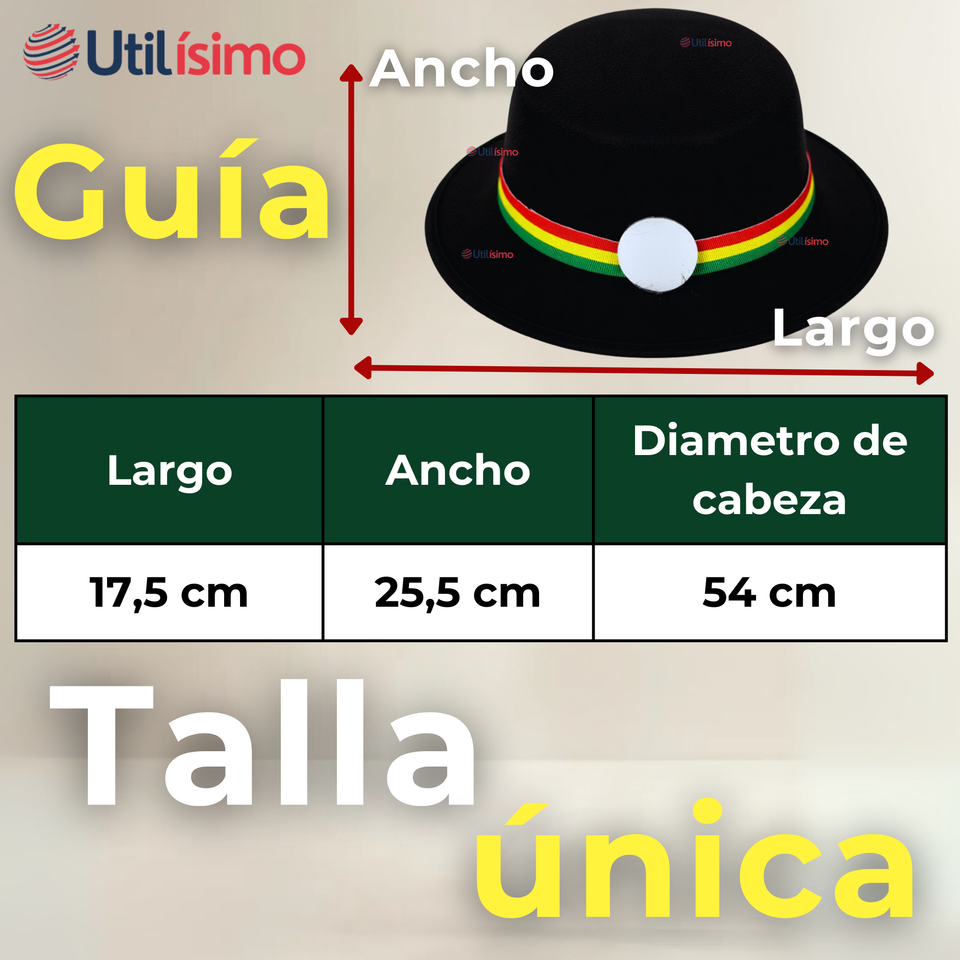 Sombrero Nortino Fiestas Patrias Gorro Niña Baile Danzas Negro