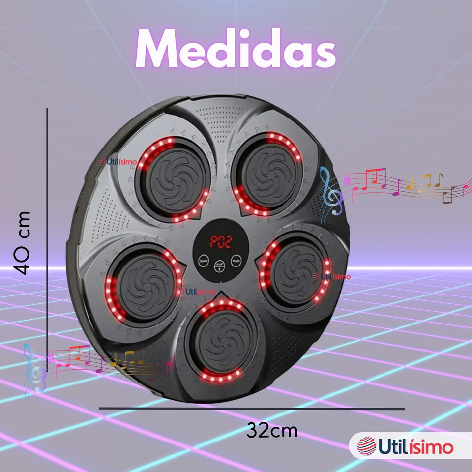 Máquina de Boxeo Musical Bluetooth con Guantes para Adulto y Niño
