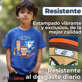 Polera Brainrots 100% Algodón Manga Corta Niño Tralalero Azul