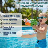 Pistola Lanza Agua Dinosaurio Color Verde Juguete 40cm Niño