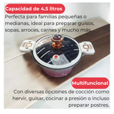 Olla de Micro Presión 4.5Litros Multifuncional  Antiadherente Cocina Hogar