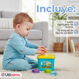 Cubo Bloques De Construcción 16 Figuras Educativo Didáctico Juguete Bebé Niño Niña