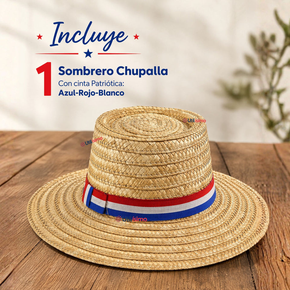 Sombrero Chupalla Huaso Juvenil Fiestas Patrias Chile Adulto