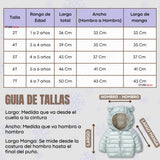 Parka Bebé Niña Celeste Térmica Acolchada Con Orejitas Sweet Sky