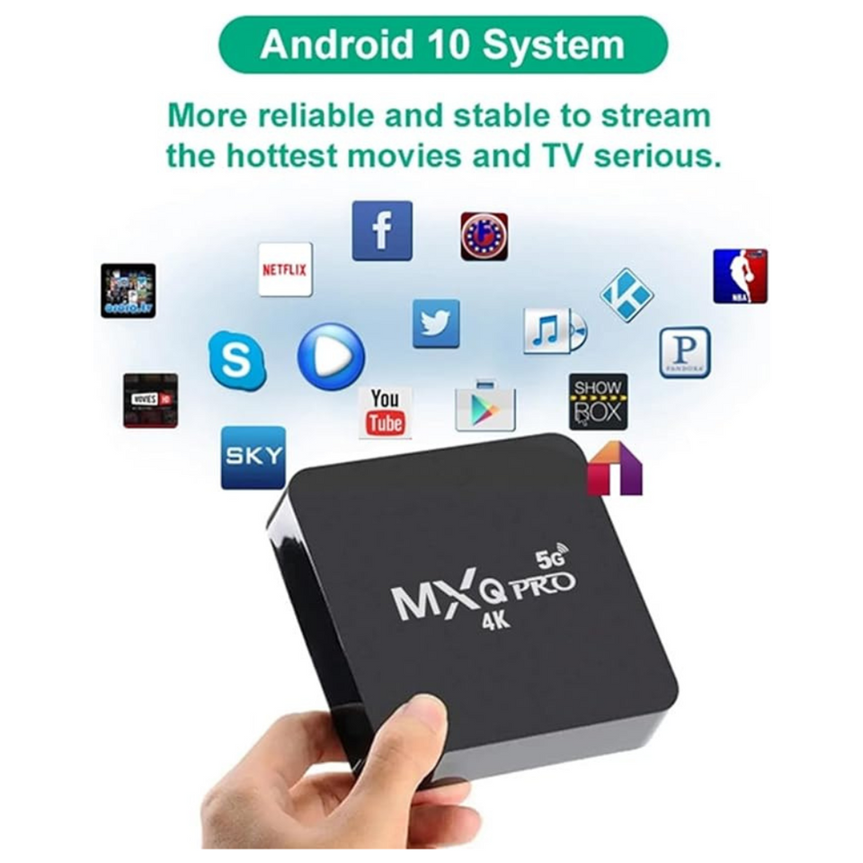 TV Box MXQPRO 4K 8GB Ram128gb Wifi 5G Android