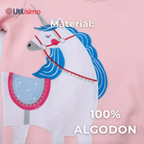 Polerón Cuello Redondo Niña Rosado Unicornio