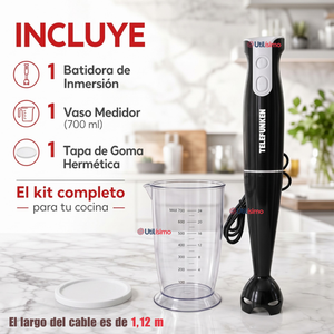 Batidora de inmersión Telefunken SmartMix 2000 negra 500W