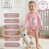 Pack 5 Bodys Manga Larga 100% Algodón Bebé Niña Koala Dreamer