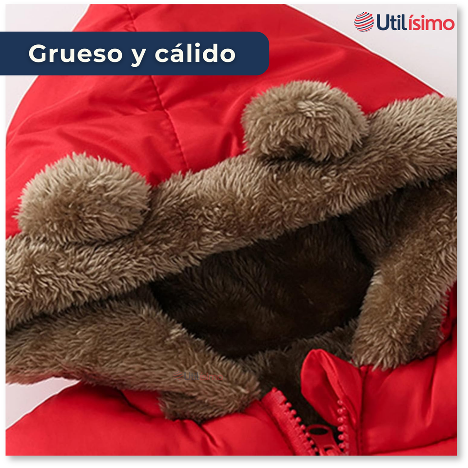 Parka Con Capucha Mangas Larga Niña Red
