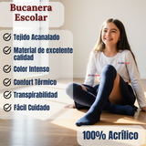 Bucaneras Escolares 1  Par Calcetines Acrílico Azul Premium Niña y Juvenil