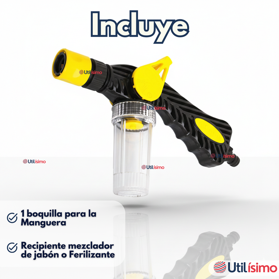 Pistola de Riego con Dispensador Pulverizador de Espuma