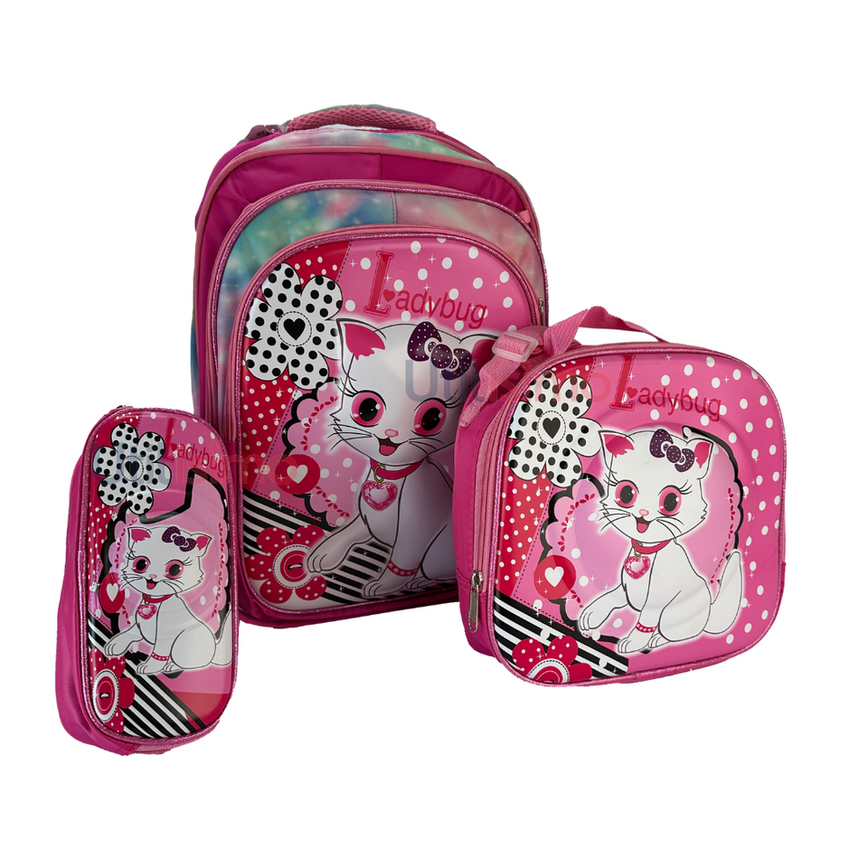 Mochila Infantil Incluye Estuche Y Lonchera 40X30X18CM