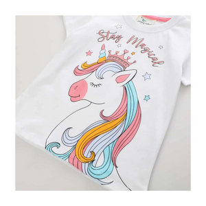 Poleras de Algodón Manga Corta para Niñas Jump Kids