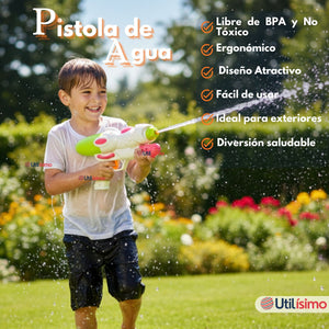 Pack 2 Pistolas Lanza Agua Juegos Para Niños Juguete 29 cm Colores Surtidos