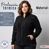 Polerón Térmico Micropolar Cuello Alto Mujer Negro Invierno
