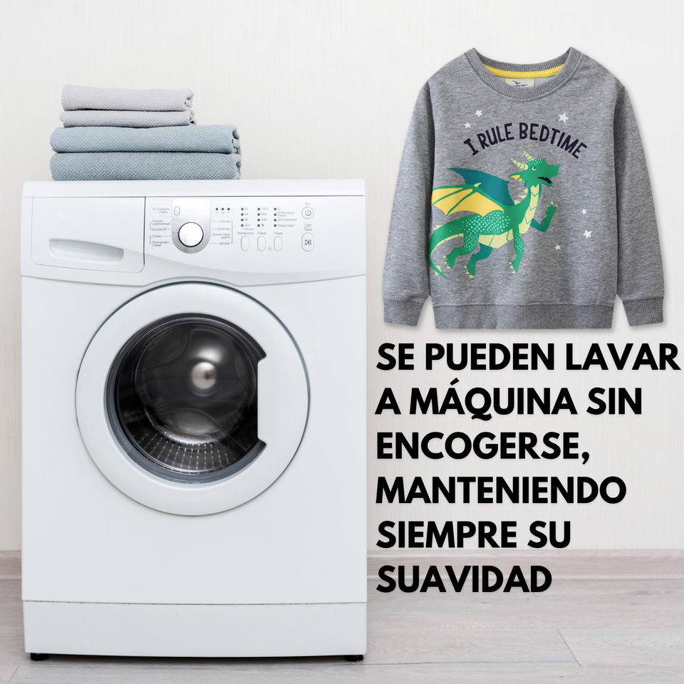 Polerón Algodón Cuello Redondo Niño Gris Dragon