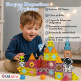 Juego Bloques De Construcción Magnéticos 3D 70 Piezas para Niños