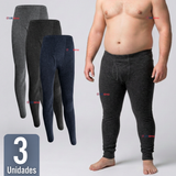 Pack 3 Calzas Polar Para Hombre Térmica Invierno Calzoncillos Largo