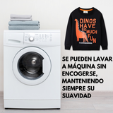 Polerón Algodón Cuello Redondo Niño Negro Dinosaurio