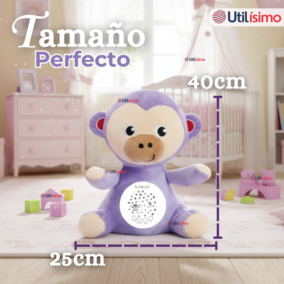 Peluche Mono Espantacuco Con Luz Y Sonido Para Bebé Niño Niña