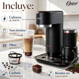 Cafetera Latte 4 en 1 Oster® Con Espumador Café Caliente Latte Helado Frappé BVSTDC02B