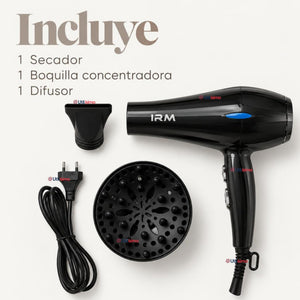 Secador De Cabello Profesional Voluminizador 3500W Potencia y Estilo Con Difusor