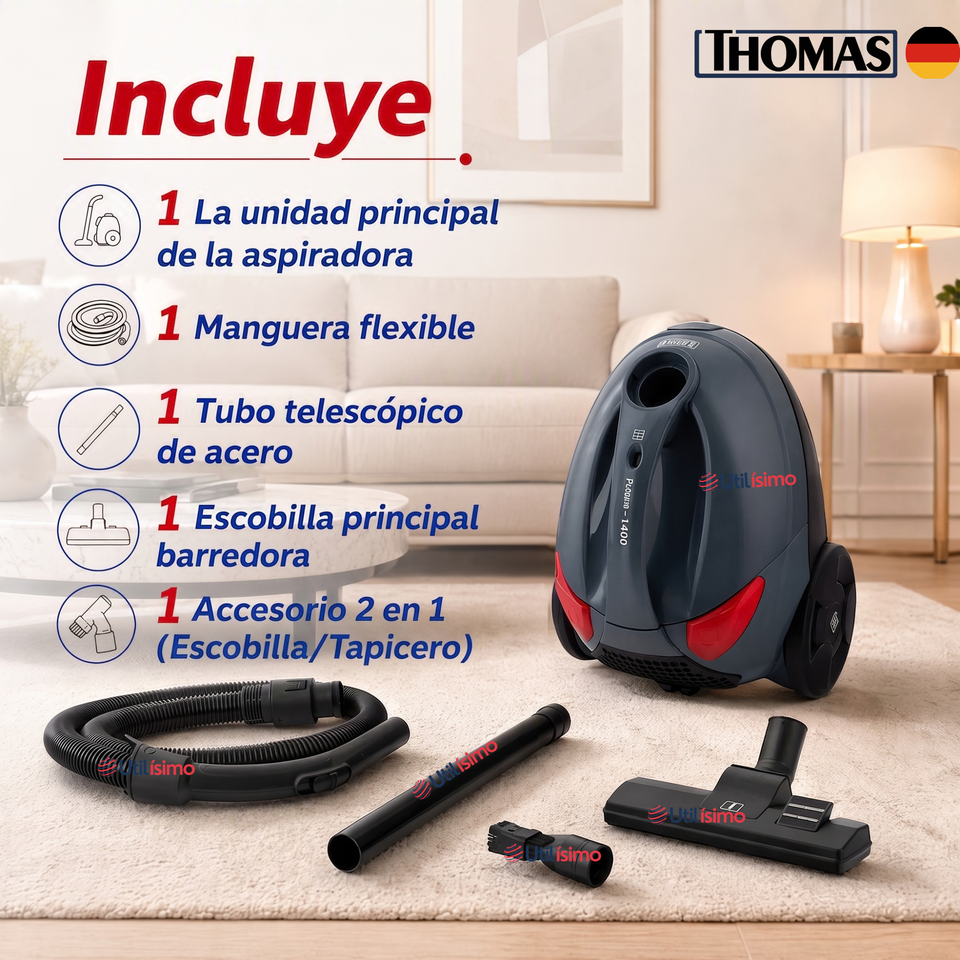 Aspiradora Thomas Th-1407 1400w Color Gris