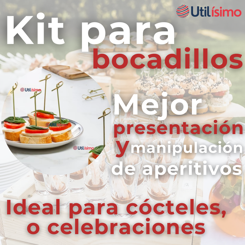Pack 100 Piezas Brochetas De Bambú Cóctel Aperitivo 12cm