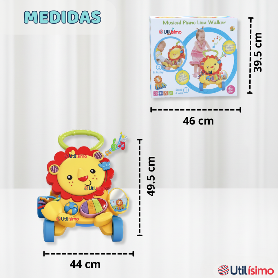 Andador Caminador Multifuncional Juguete Musical Bebé León Niña y Niño