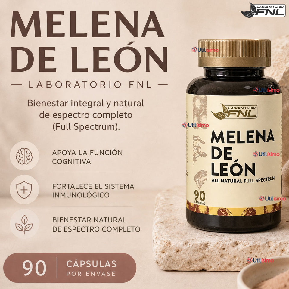 Melena De León FNL 90 Cápsulas Sabor Natural