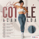 Calza Acanalada Cotelé Polar Con Chiporro Térmica Mujer Elásticada Aquamarine