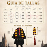 Disfraz Harry Potter Con Capa + Bufanda + Corbata + Varita Gryffindor Niño y Niña