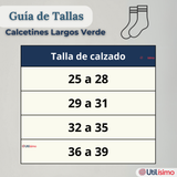 Pack 6 Calcetínes Escolares Largo Acrílico Verde Niñas Juvenil